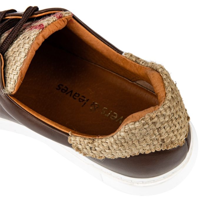 Coffee Burlap Low Top Sneakers