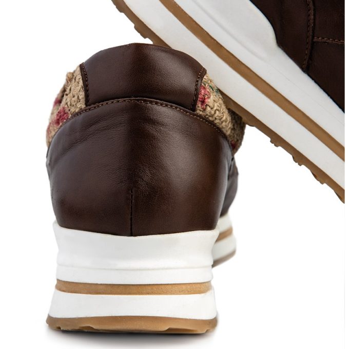 Coffee Burlap Sneakers