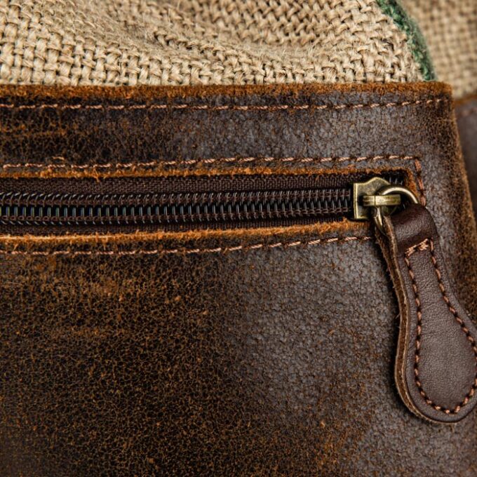 Coffee Burlap Backpack