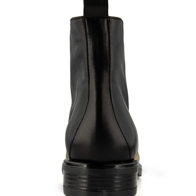 Coffee Burlap Biker Boots