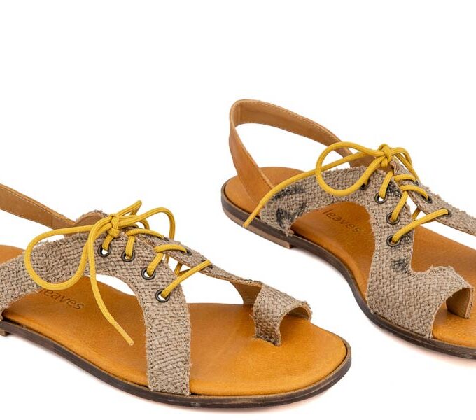 Coffee Burlap Sandals