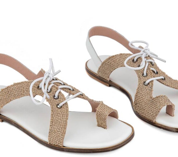 Coffee Burlap Sandals