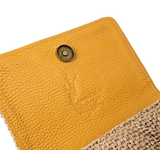 Coffee Burlap Belt Bag