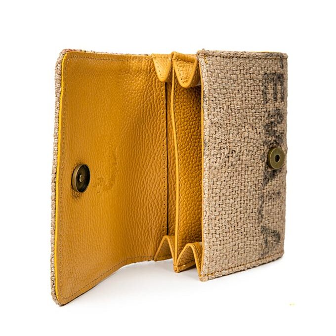 Coffee Burlap Belt Bag